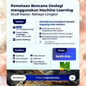 Pemetaan Bencana Geologi menggunakan Machine Learning (MaxEnt) Studi Kasus: Bahaya Longsor